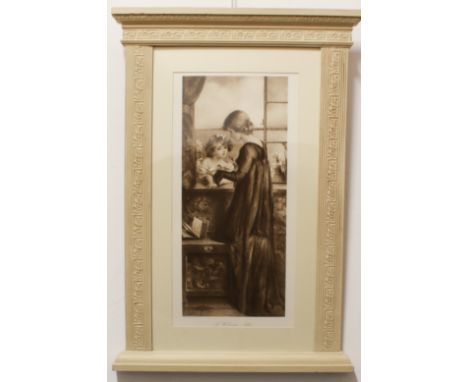 After Maude Goodman (1853-1938) 'A Welcome Letter' sepia lithograph, pub. 1903 by Landeker & Brown, London 24½ x 12in. (62.25