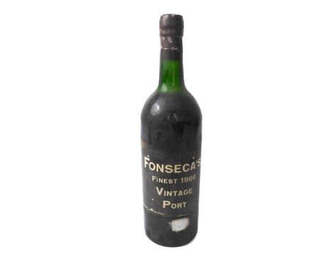 A bottle of Fonseca's 1966 vintage port. (Level- top of shoulder)