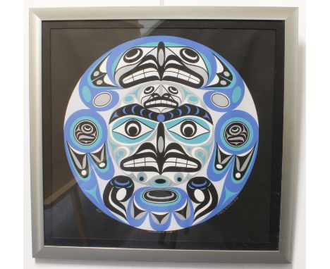 JOSEPH M. WILSON (Canadian b. 1967)  'Thunderbird Moon' Lithograph, numbered (31/200), titled and signed  50 x 47.5 cm Steel 