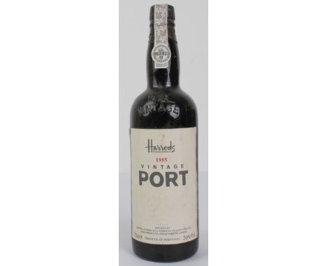 A bottle of Harrods 1985 vintage port (Barros Almeida &amp; Ca. Vinhos)