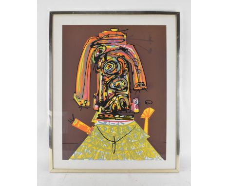 Antonio Saura (1930-1998) Spanishlimited edition figural serigraph, no. 19/92, signed in pencil lower right, 64 cm x 50 cm, w