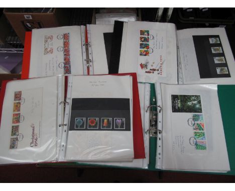 G.B Collection of Mint and Used Stamps in Sets, 1987-1990. Plus corresponding First Day Covers, in four binders, Decimal valu