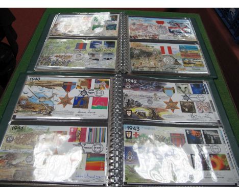 Two Albums of Signed Military Limited Edition First Day Covers, sixty items in excellent condition.
