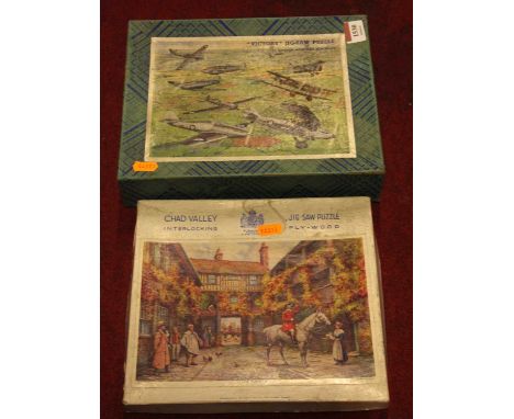 Two jigsaw puzzles, to include Victory of British Military Aircraft, and interlocking Chad Valley 