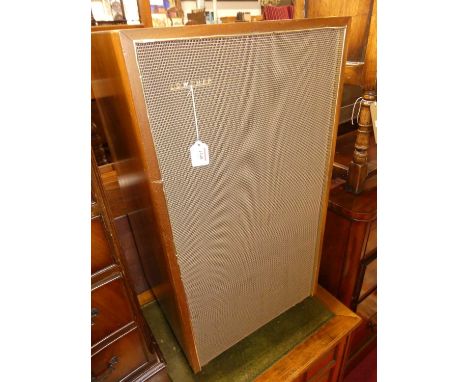 A Lowther single floor standing speaker, on roller castors, width 46.5cm