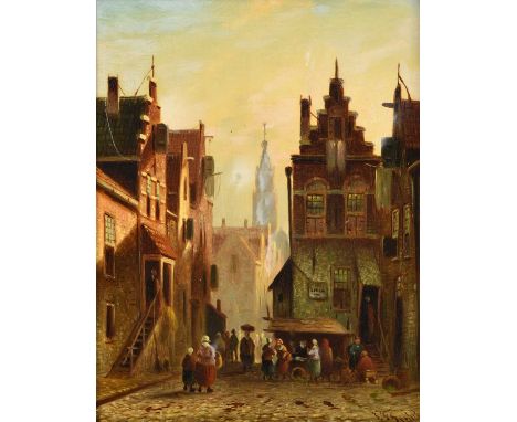 Johannes Franciscus Spohler (1853-1923) Dutch"Amsterdam" Signed, oil on panel, 18cm by 13.5cmProvenance: MacConnal- Mason & S