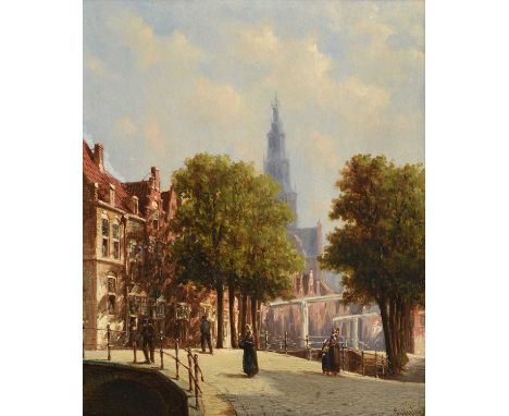 Pieter Gerardus Vertin (1819–1893) Dutch Summer, AmsterdamWinter, AmsterdamThe former visibly signed, oil on panel, 24.5cm by