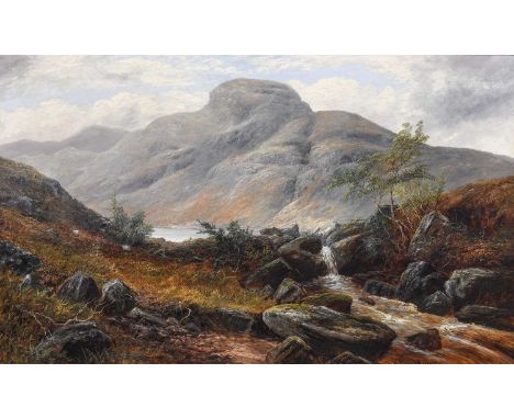 William Mellor (1851-1931) Lakeland landscape with sheep grazing Signed, oil on canvas, 75cm by 125.5cmIn fully restored cond