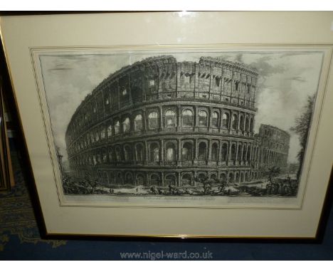 Giovanni Battista Piranesi, a fine early view of the Colosseum (Hind 57 ), the first Paris edition of this print, struck befo