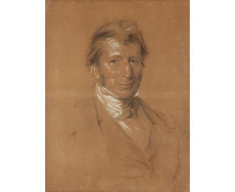 George Richmond (British 19th Century) a portrait of a gentleman, charcoal and chalk, signed and dated 1849,  60 x 44cm.