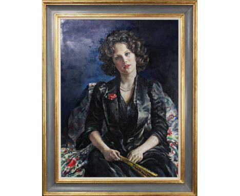 § Sherree Valentine-Daines (British b. 1959), a portrait of a beautiful young woman, oil on canvas, signed with initials, 102