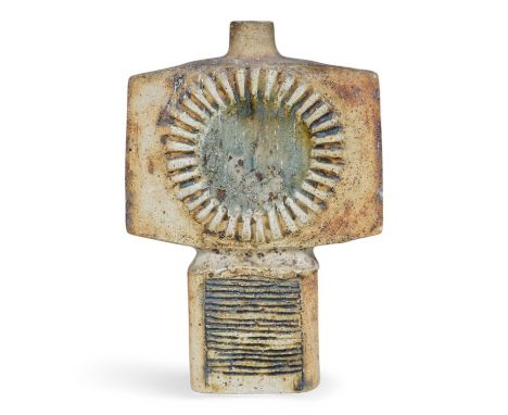 Bernard Rooke (1938-), a studio pottery stoneware lamp base, 30cm. Condition - good Ceramic body structurally food but needs 