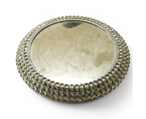 An Art Deco circular mirrored wall light, 41cm diameter. Condition - good