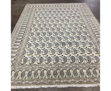 A Kashan boteh carpet, 350 x 240cm. Condition - good