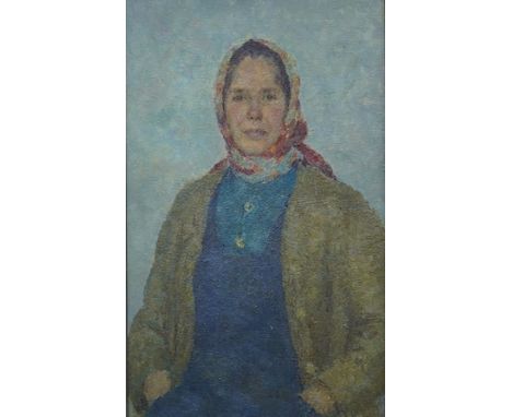 Grigori Izrailevich Tseitlin (Russian, 1911-1999), oil on board, Impressionist half length portrait of a lady, unsigned, labe