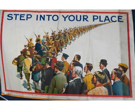Two WWII army recruitment posters; ‘Step Into Your Place’, published by the Parliamentary Recruited Committee, London Poster 
