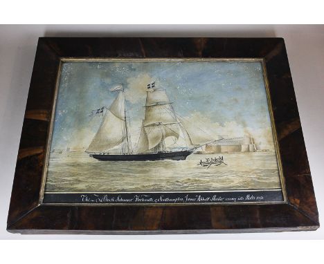 Nicholas Cammillier (1762-1860) Nautical scene, 'The Brick Schooner Fortunate of Southampton, James Abbott Master, coming int