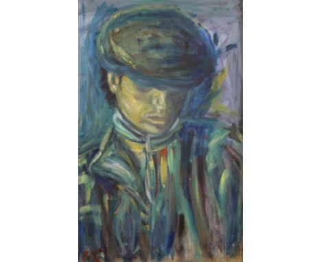 MS 'PATCH' HARVEY LEGEYT, Tad (Portrait of a Boy), oil on board, signed PATCH, framed; together with a vintage mirror and two