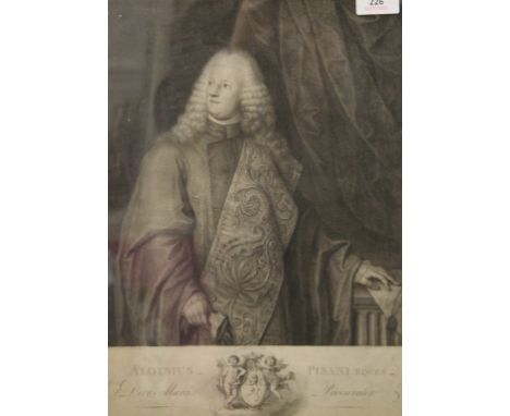 An 18th century print, After BARTOLOZZI, Aloysius Pisani, framed and glazed. 32.5 x 43 cm overall. 