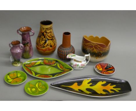 A quantity of various Poole pottery, etc.