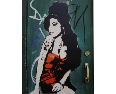 Amy Winehouse, limited edition screen print, numbered 172/300, unframed. 32 x 45 cm overall.