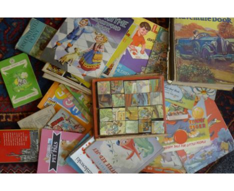 A quantity of various children's books and annuals, and various vintage magazines and newspapers.