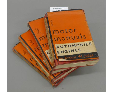 Four vintage motor manuals. 