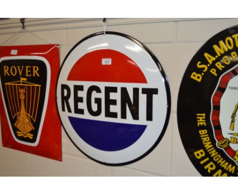 A Regent enamel advertising sign