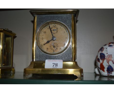 A brass cased clock 