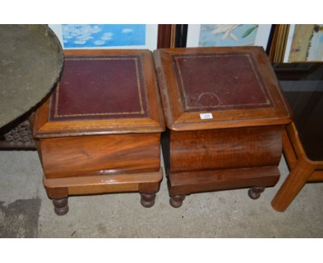 Two 19th Century mahogany step commodes