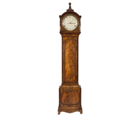 French, London a mahogany longcase clock: the eight-day duration, five-pillar movement striking the hours on a bell with the 