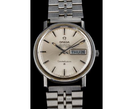 Omega. A gentleman's stainless steel 'Omega Automatic Chronometer Constellation' wristwatch: circa 1969, the circular dial wi