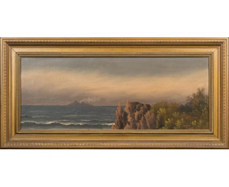 Attributed to J R Mayclair [19/20th Century]-White Island, Bay of Plenty, New Zealand;Near Kandy,:-two, both signed and inscr