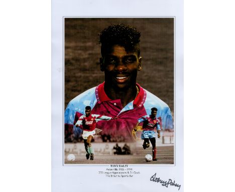 Tony Daley signed 16x12 colour print. Daley (born 18 October 1967) is an English former footballer, who made the vast majorit