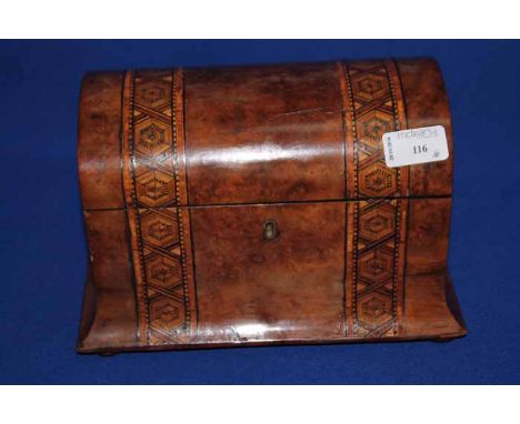 VICTORIAN WALNUT TEA CADDY 