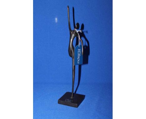 1960'S BRONZE FIGURE OF A DANCERand a print after Utrillo (2)