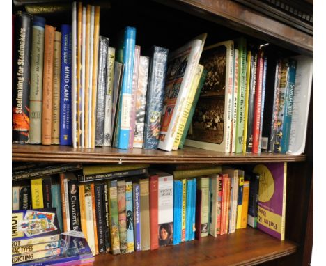 A large quantity of books relating to magic, horoscopes, astrology, general books, etc. (1 bookcase)