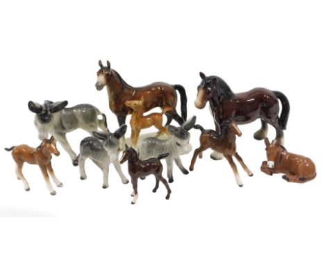 A quantity of ceramic animals, to include Trentham, West German, John Beswick, etc.