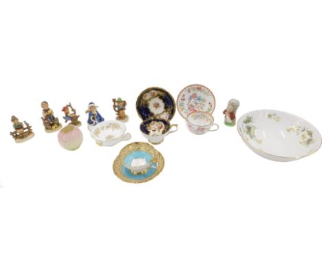 Miscellaneous ceramics, to include Beswick Timmy Tip Toes figure, Hummel figures, fuel ration books, Aynsley up and saucer, e