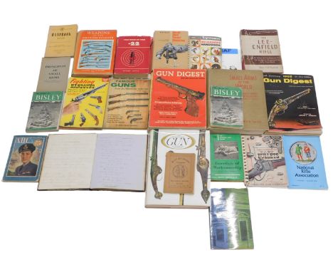 A quantity of books relating to shooting or guns, to include 1965 Gun Digest, Story of Bisley, Small Arms of the World by Smi