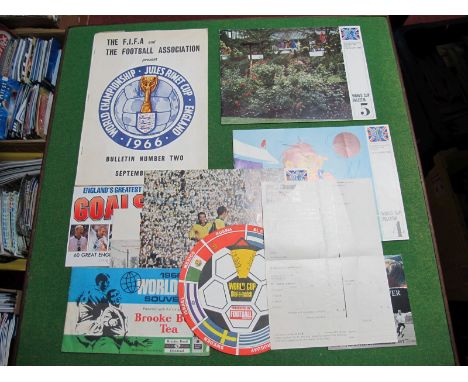 1966 World Cup F.I.F.A and The F.A Bulletins- No. 2- September 1964, No.3, 4 & 5, ticket application form, etc. 