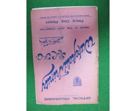Wakefield Trinity 1933-4 Programme, v. Bradford dated February 3rd 1934, (cover loose, pin hole, rusty staple).
