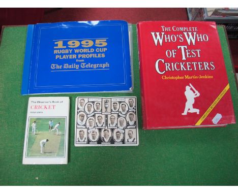 Cricket Fixtures Booklet for 1929, featuring M C C Touring Team to centre. Who's Who of Test Cricketers 1987. Observers. Dail