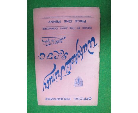 Wakefield Trinity 1934-5 Programme, v Batley dated September 8th 1934 (cover loose, pin hole, rusty staple). 