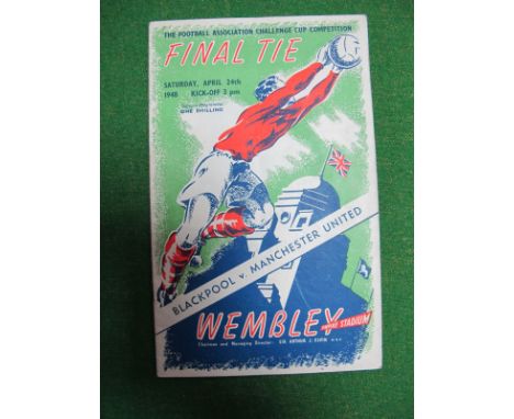 1948 F.A. Cup Final Programme, Blackpool v. Manchester United.