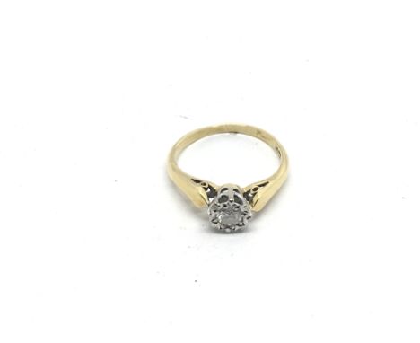 An 18ct gold solitaire diamond ring, approx .25 points, approx 2.7g and approx size L.