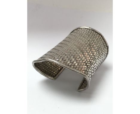 A white metal cuff bangle  - NO RESERVE