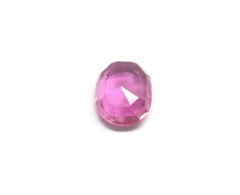 A single loose oval cut ruby, approx 0.95ct.