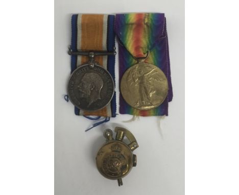 A WW1 medal pair, awarded to 4640 Cpl George R. Lamonby of the Scottish Horse, and later of the 13th Royal Highland Regiment 