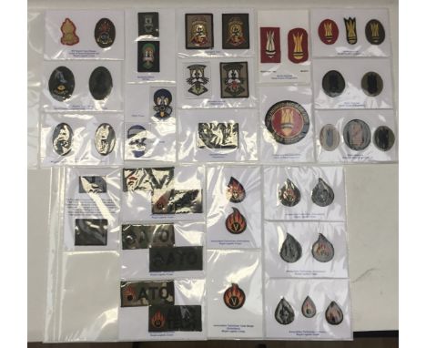 A selection of modern cloth embroidered and bullion patches. Including badges for Bomb Disposal in the Royal Corps of Enginee